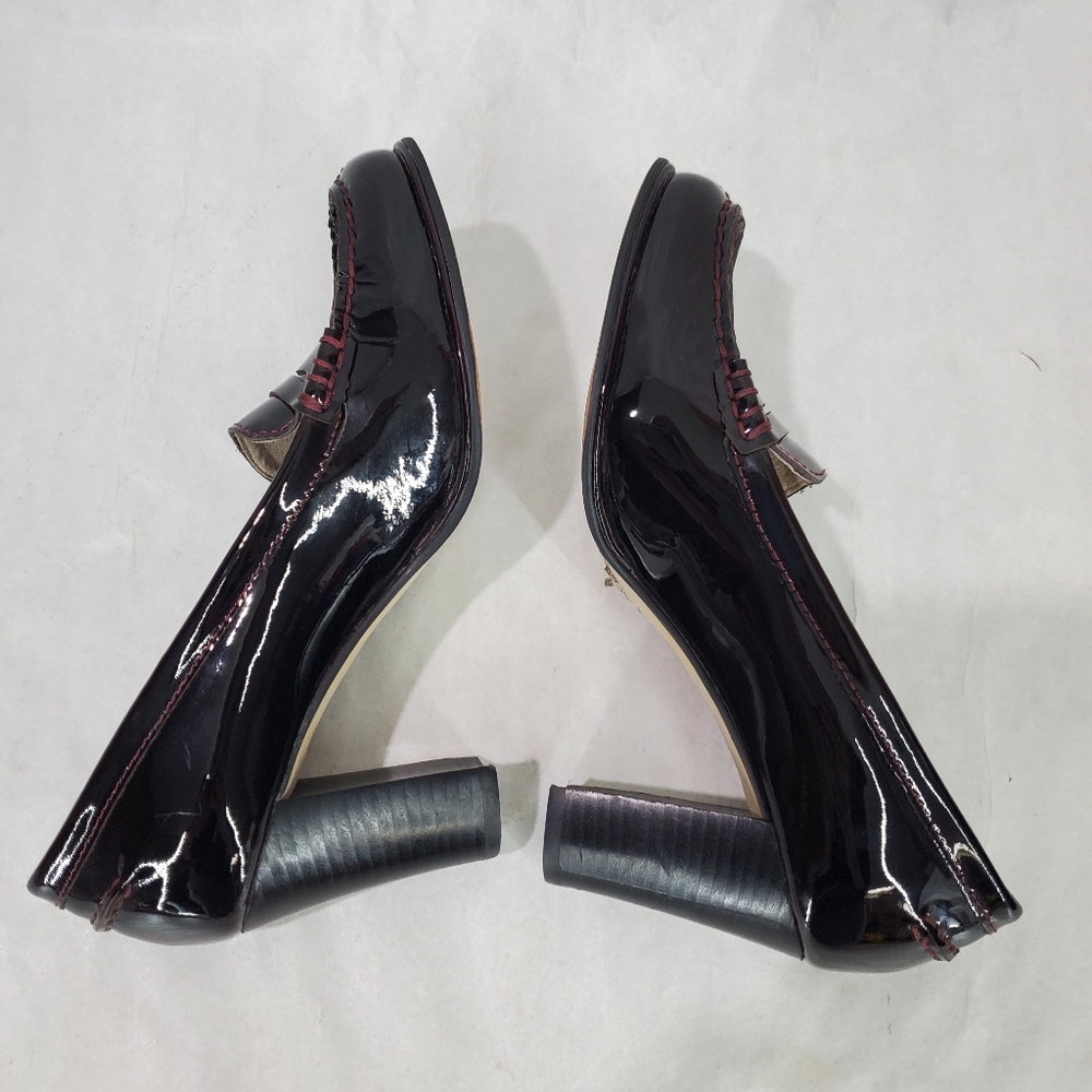 Michael Kors Heels Burgundy Loafers Penny Loafers Office Holidays Patent Leather - Picture 9 of 11